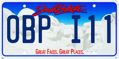 SD license plate 0BPI11