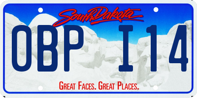 SD license plate 0BPI14