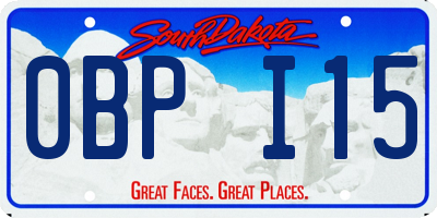 SD license plate 0BPI15