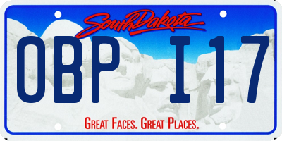 SD license plate 0BPI17