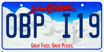 SD license plate 0BPI19