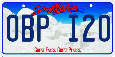 SD license plate 0BPI20