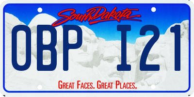 SD license plate 0BPI21