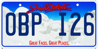 SD license plate 0BPI26