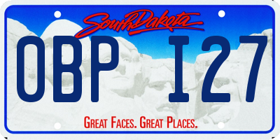 SD license plate 0BPI27