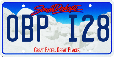 SD license plate 0BPI28