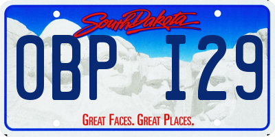 SD license plate 0BPI29