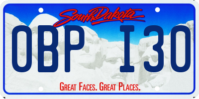 SD license plate 0BPI30