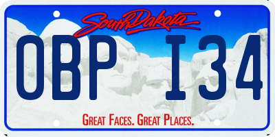 SD license plate 0BPI34