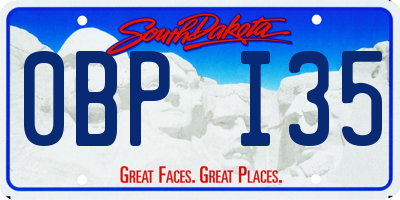 SD license plate 0BPI35