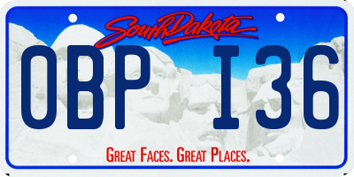 SD license plate 0BPI36