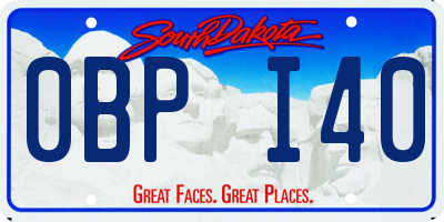SD license plate 0BPI40