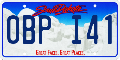 SD license plate 0BPI41