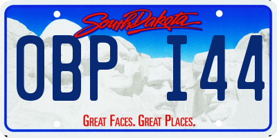 SD license plate 0BPI44