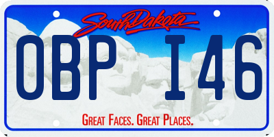 SD license plate 0BPI46