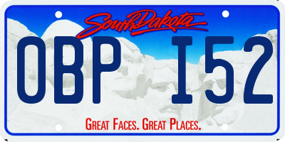 SD license plate 0BPI52