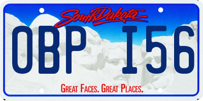 SD license plate 0BPI56
