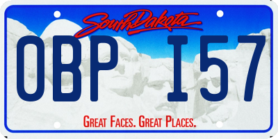 SD license plate 0BPI57