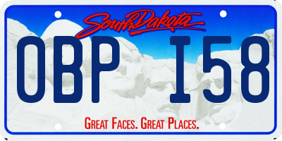 SD license plate 0BPI58