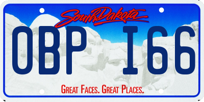 SD license plate 0BPI66
