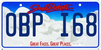 SD license plate 0BPI68