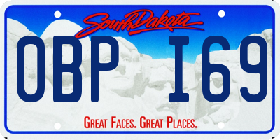SD license plate 0BPI69