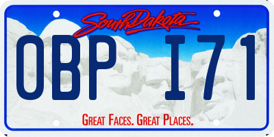SD license plate 0BPI71