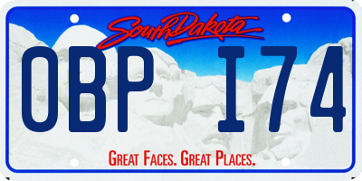 SD license plate 0BPI74