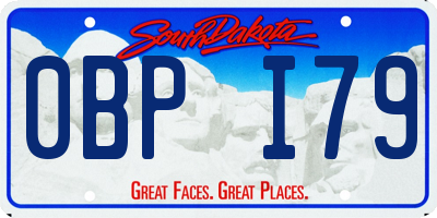 SD license plate 0BPI79