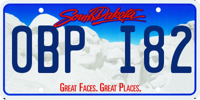 SD license plate 0BPI82
