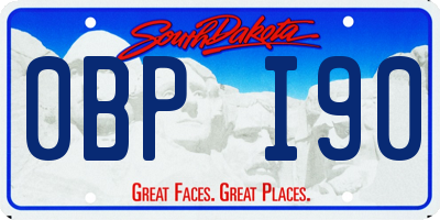 SD license plate 0BPI90