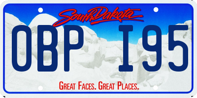 SD license plate 0BPI95