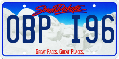 SD license plate 0BPI96