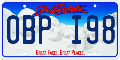 SD license plate 0BPI98