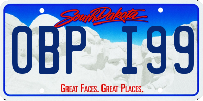 SD license plate 0BPI99