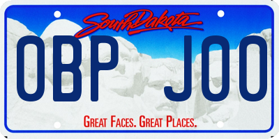SD license plate 0BPJ00