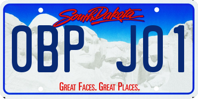 SD license plate 0BPJ01