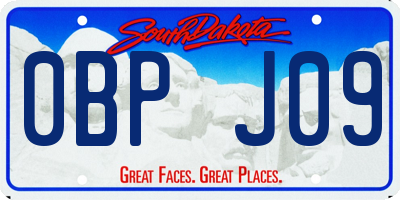 SD license plate 0BPJ09