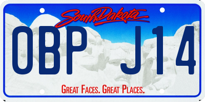 SD license plate 0BPJ14