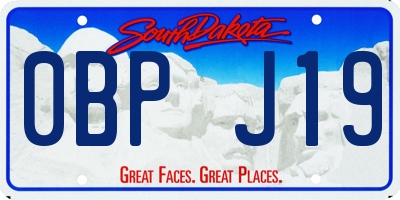 SD license plate 0BPJ19