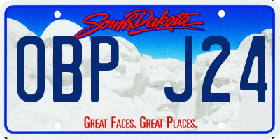 SD license plate 0BPJ24
