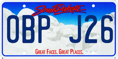 SD license plate 0BPJ26