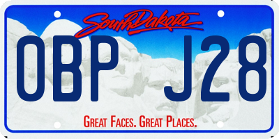 SD license plate 0BPJ28