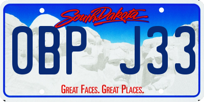 SD license plate 0BPJ33