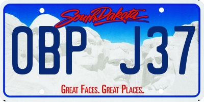 SD license plate 0BPJ37