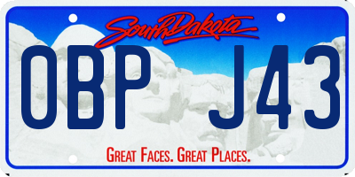 SD license plate 0BPJ43