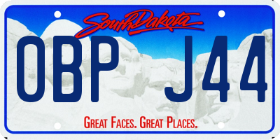 SD license plate 0BPJ44