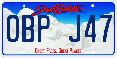 SD license plate 0BPJ47