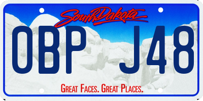 SD license plate 0BPJ48
