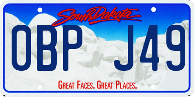 SD license plate 0BPJ49